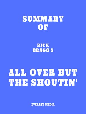 cover image of Summary of Rick Bragg's All Over but the Shoutin'
